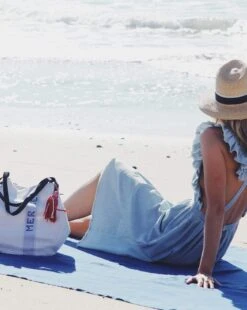 Beach Blanket - Blue -Mersea Sales Store BEACH BLUE4