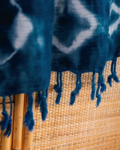 Summer House Blanket - Indigo Shibori -Mersea Sales Store BLA 70182 SS22 WEB22 03