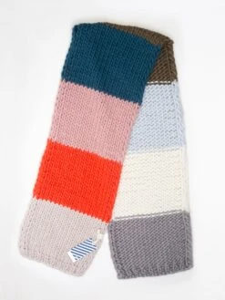 MerSea - Chunky Knit Striped Scarf - Multi -Mersea Sales Store CWA 00076 MUL OS 1