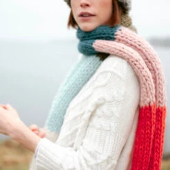 MerSea - Chunky Knit Striped Scarf - Multi