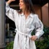 Como Linen Dress -Mersea Sales Store Como Linen Dress Striped linen 1