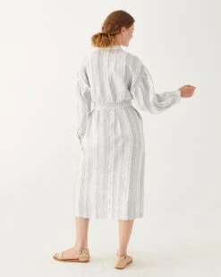 Como Linen Dress 11 Como Linen Dress -Mersea Sales Store Como Linen Dress Striped linen 5