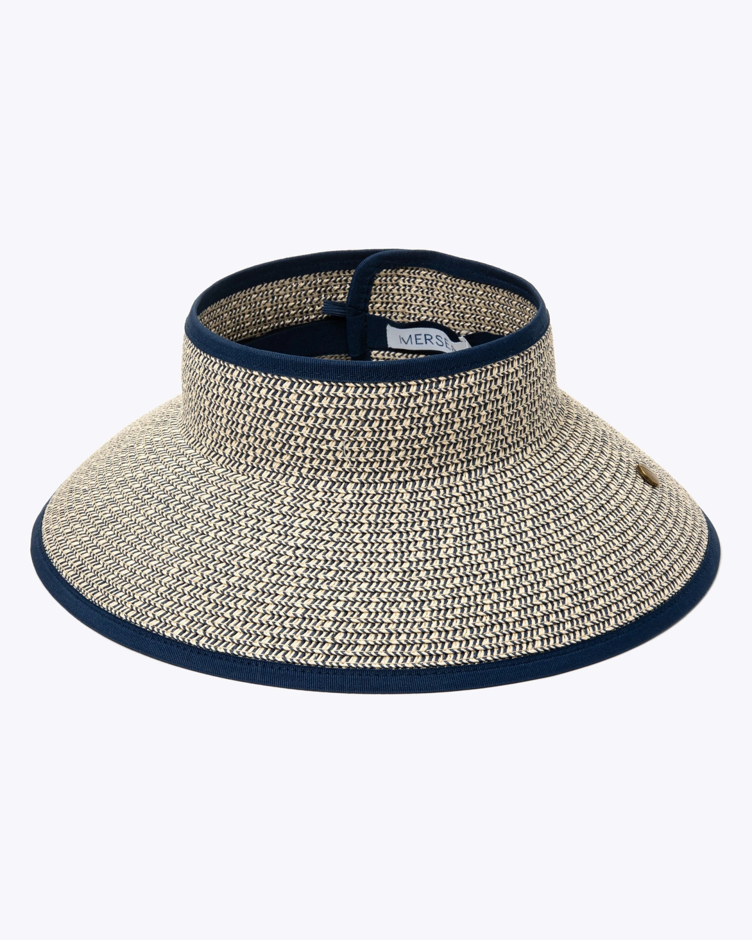 Mersea - Roll-up Travel Visor - Striped Navy