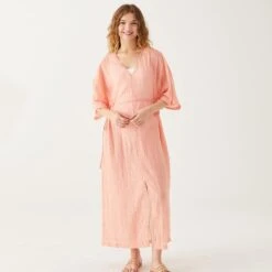 MerSea- Breezy Kaftan Dress - Coral (Add-On)