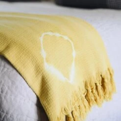 MerSea - Summer House Blanket - Chartreuse Gold Shibori (Add-On)