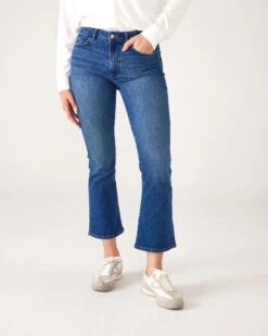 Nomad Cropped Mini Boot Jean 31 Nomad Cropped Mini Boot Jean -Mersea Sales Store Nomad Cropped Mini Boot Cut Denim Infinity Blue 7