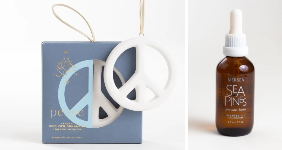 Mersea - Ceramic Diffuser Peace Ornament & Scented Sea Pines Oil Bundle (Add-On) 3 Mersea - Ceramic Diffuser Peace Ornament & Scented Sea Pines Oil Bundle (Add-On)