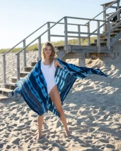 Mersea - Beach Wrap - Indigo Shibori