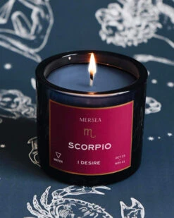 Scorpio Zodiac Candle - (October 23 - November 21) -Mersea Sales Store air sun sign candle Scorpio 2