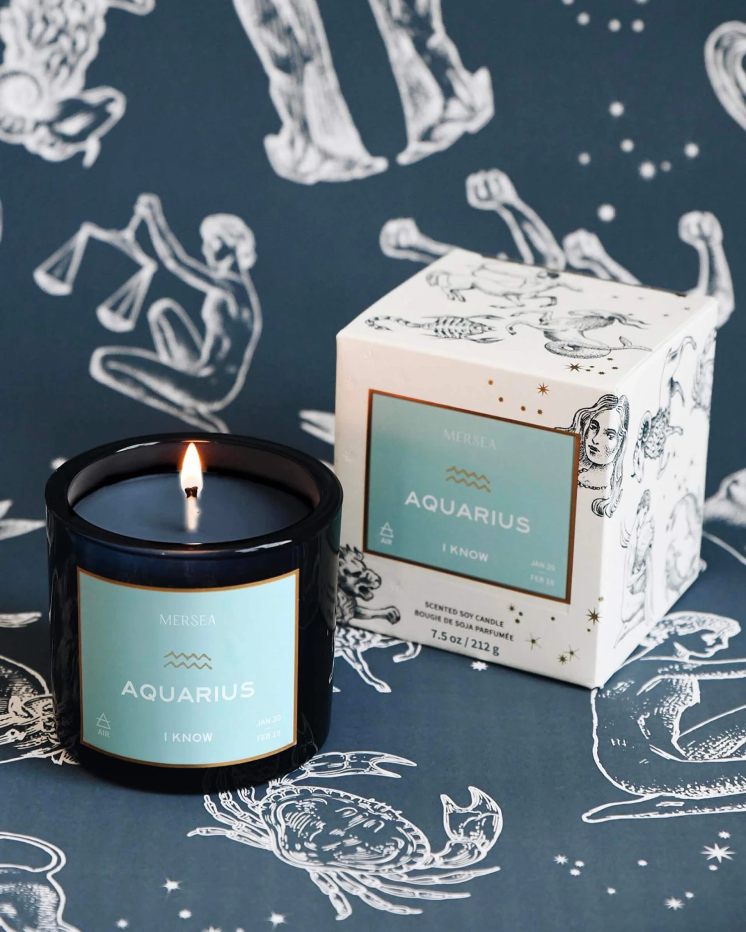 Aquarius Zodiac Candle - (January 20 - February 18) 3 Aquarius Zodiac Candle - (January 20 - February 18)