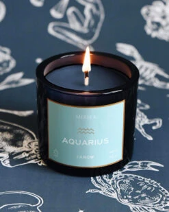 Aquarius Zodiac Candle - (January 20 - February 18) 7 Aquarius Zodiac Candle - (January 20 - February 18) -Mersea Sales Store air sun sign candle aquarius 3
