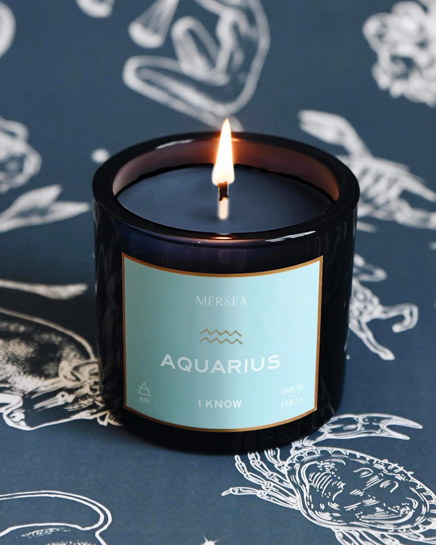 Aquarius Zodiac Candle - (January 20 - February 18) 5 Aquarius Zodiac Candle - (January 20 - February 18) - Image 3