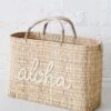 Aloha Medina Motto Basket - Natural 2 Aloha Medina Motto Basket - Natural -Mersea Sales Store aloha basket natural