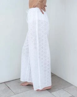 Daisy Eyelet Coverup Pant 18 Daisy Eyelet Coverup Pant -Mersea Sales Store daisy eyelet coverup pant white summer 24 3