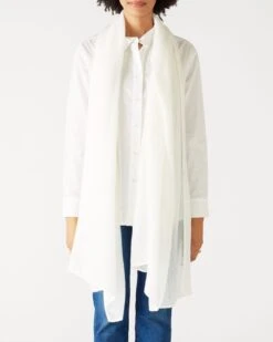 GoLightly Travel Scarf -Mersea Sales Store go lightly scarf pearl white 2