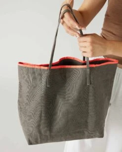 Le Canvas Tote -Mersea Sales Store le canvas tote charcoal gray 2