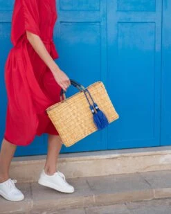 Medina Tassel Basket - Medium