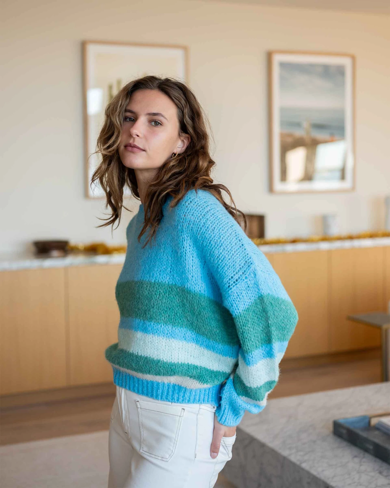 MerSea - Pisa Stripe Sweater - Blueprint/Green (Add-On) 5 MerSea - Pisa Stripe Sweater - Blueprint/Green (Add-On) - Image 3