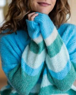 MerSea - Pisa Stripe Sweater - Blueprint/Green (Add-On) 11 MerSea - Pisa Stripe Sweater - Blueprint/Green (Add-On) -Mersea Sales Store pisa sweater blueprint green 5