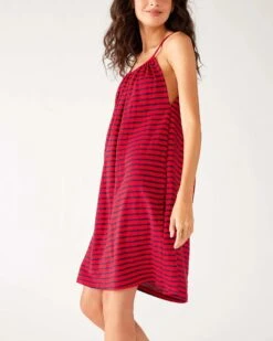 MerSea - Sailor Slub Tee Dress - Candy Apple/Navy Stripe (Add-On) -Mersea Sales Store sailor slub tee dress candy apple navy stripe 3