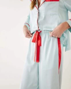 MerSea - Satin Sailors Pajama Set - Aquamarine -Mersea Sales Store satin sailor pajama aquamarine 4 6e508ce4 817e 4f9a 8d0c 8dec3b392470
