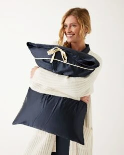 Satin Sailor Pillowcase -Mersea Sales Store satin sailor pillowcase dark saphire 2