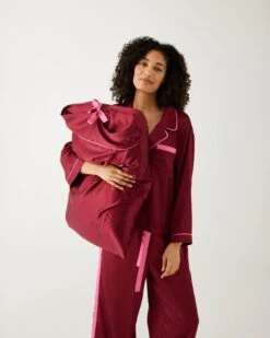 Satin Sailor Pillowcase -Mersea Sales Store satin sailor pillowcase garnet 3