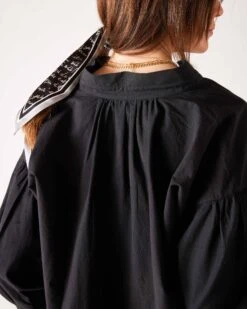 Sonnet Top -Mersea Sales Store womens black blouse rear view