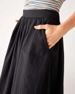 Sonnet Maxi Skirt -Mersea Sales Store womens black maxi skirt detail pocket