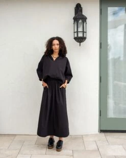 Sonnet Maxi Skirt -Mersea Sales Store womens black maxi skirt matching top