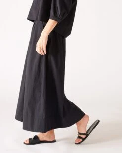 Sonnet Maxi Skirt -Mersea Sales Store womens black maxi skirt side view