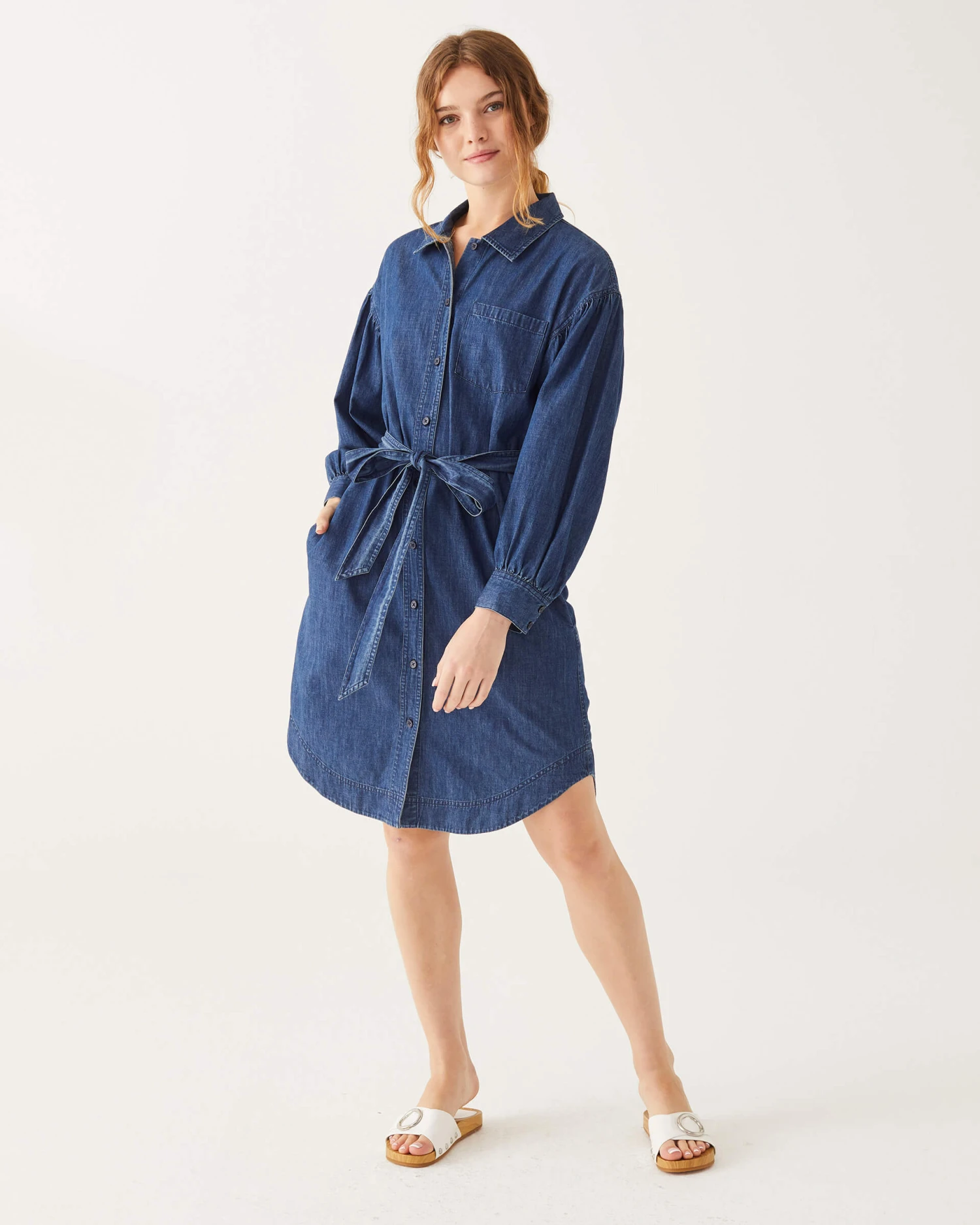 Frankie Chambray Shirt Dress 5 Frankie Chambray Shirt Dress - Image 3