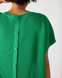 Camden Short Sleeve Sweater 31 Camden Short Sleeve Sweater -Mersea Sales Store womens green short sleeve sweater buttons one size back travel
