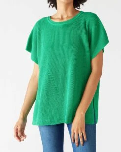 Camden Short Sleeve Sweater 29 Camden Short Sleeve Sweater -Mersea Sales Store womens green short sleeve sweater buttons one size travel