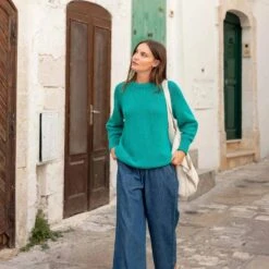 MerSea - Amalfi Crewneck Pullover - Cabbage Patch