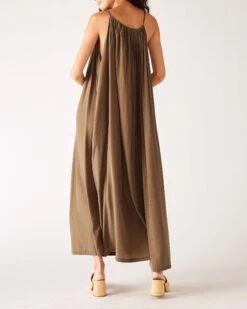 Patio Dress 24 Patio Dress -Mersea Sales Store womens light brown loose fit pullover maxi dress full body rear view 09cde41c f634 4017 aa01 21b4d9f162a7