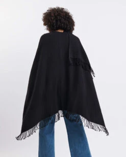 Classic Travel Wrap -Mersea Sales Store womens one size black travel wrap rear view