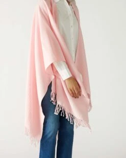 Classic Travel Wrap -Mersea Sales Store womens one size light pink travel wrap side view drape