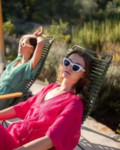 MerSea - Breezy Kaftan Dress - Magenta -Mersea Sales Store womens pink lightweight breathable cinch waist front slit wide elbow length sleeves breezy kaftan dress travel destination look 1 8b7a2e64 4a8f 4ebe b263 c9b5d1cb433f