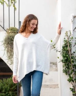 Catalina V-Neck Sweater -Mersea Sales Store womens sea salt vneck sweater one size travel