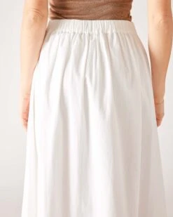 Sonnet Maxi Skirt -Mersea Sales Store womens white maxi skirt rear view