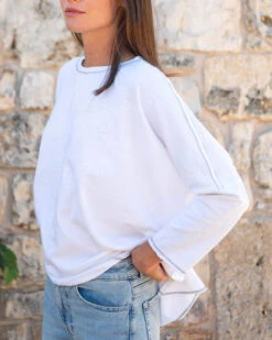 Catalina Slub Tee 33 Catalina Slub Tee -Mersea Sales Store womens white slub tee detail one size travel